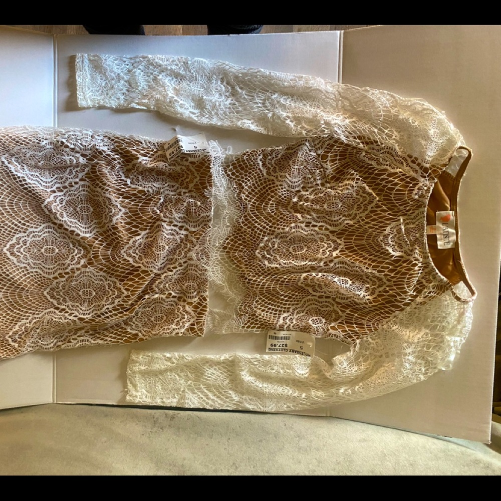 Two piece lace mini skirt and top